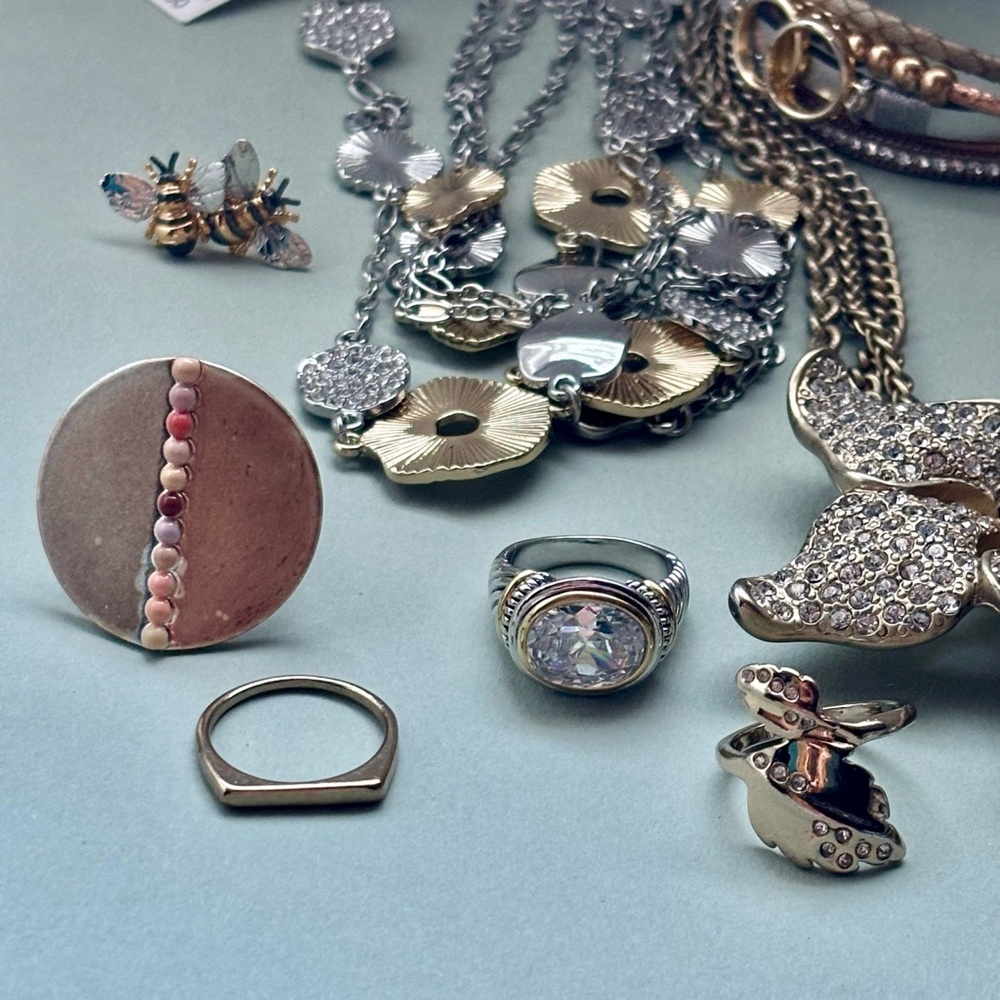 Mixed Metal Jewelry Grab Bag / 10 Piece Bundle